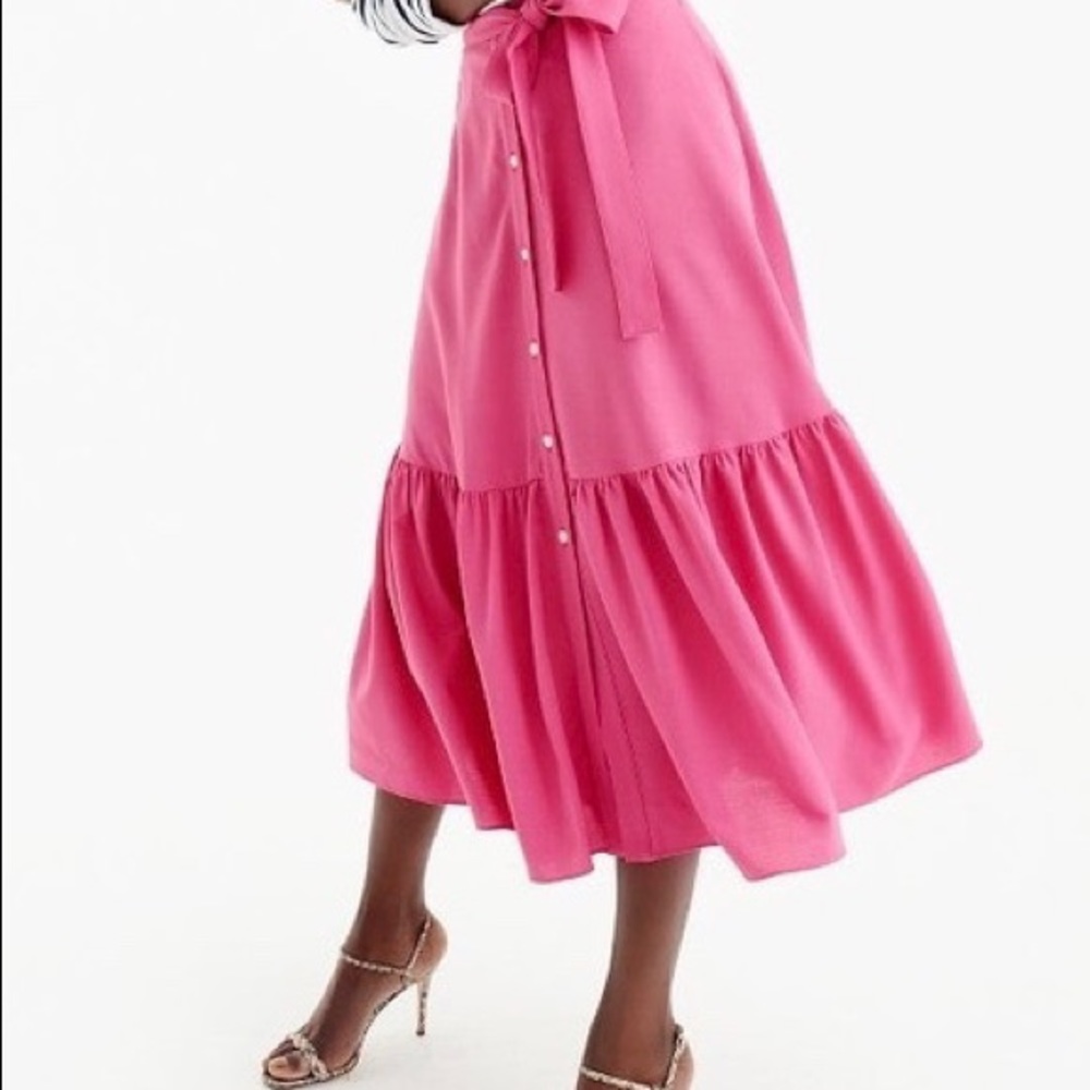 JCrew Button Midi Skirt NWT